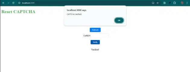 React, create, captcha