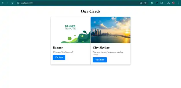 React, create, card