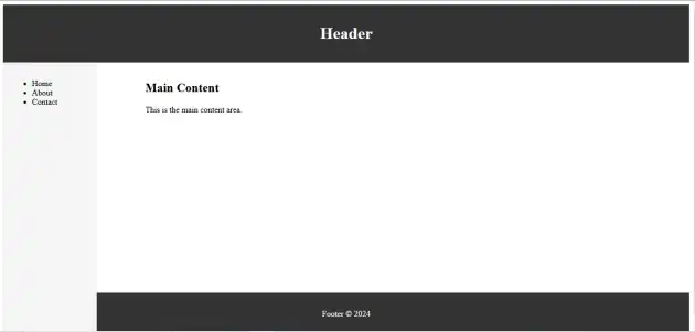 React, create, header, footer, and sidebar